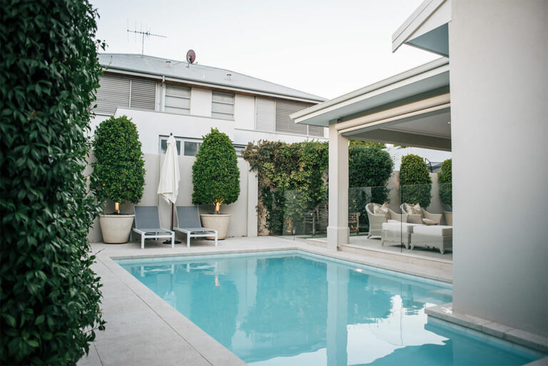 Beautiful pool landscaping in Claremont, Perth